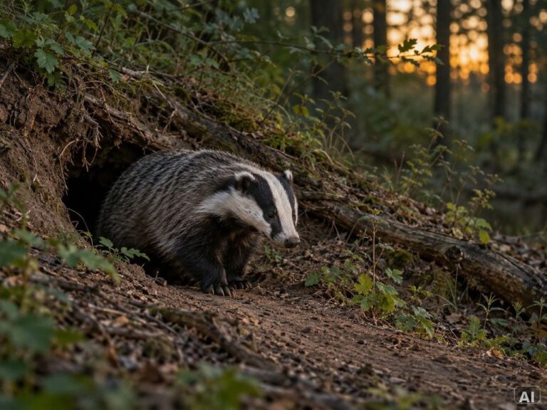 Thematische Wildlife-Szene zu „Dachse beobachten“