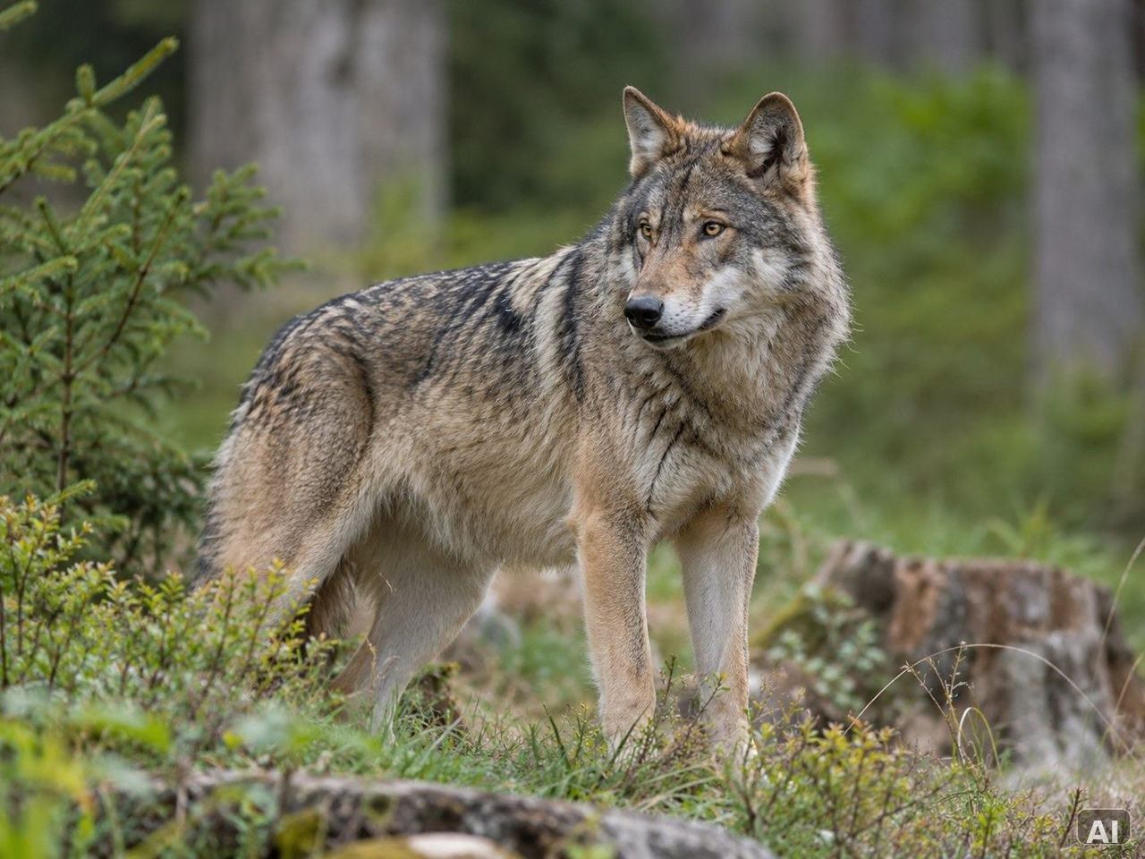 Thematische Wildlife-Szene zu „Wölfe beobachten in Deutschland“