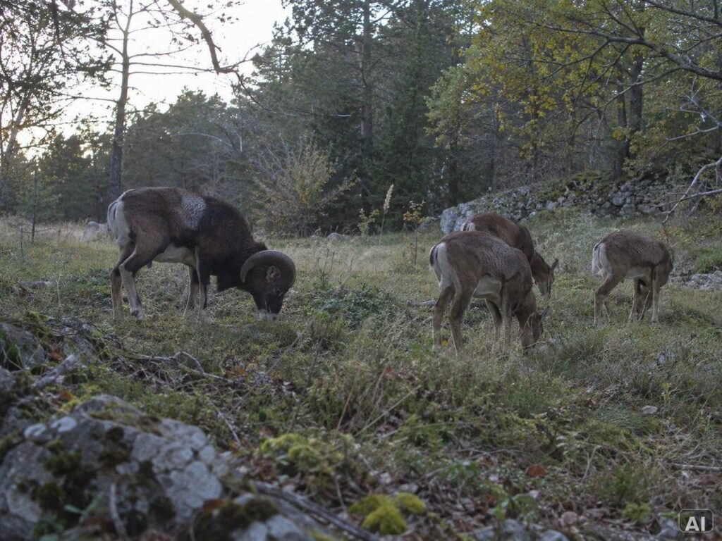 Thematische Wildlife-Szene zu „Mufflons beobachten“