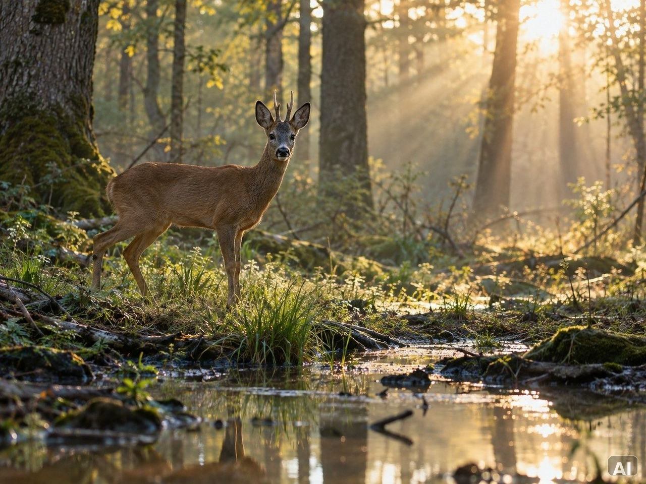 Thematische Wildlife-Szene zu „Wildtiere beobachten in NRW“
